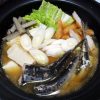 新潟（佐渡）の地酒、真野鶴・純米《鶴》で金目鯛の煮つけやいわし鍋をいただく