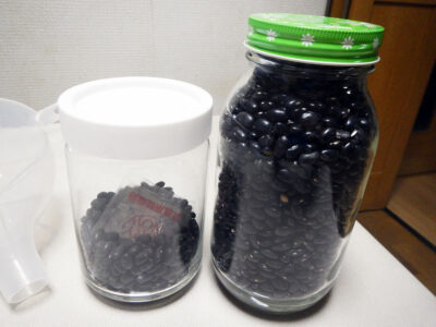 黒いんげん豆の備蓄（2025年７月下旬）