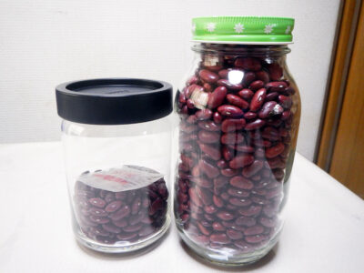 赤いんげん豆の備蓄（2025年７月上旬）
