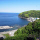 山側の県道から琴ヶ浜方向の眺め